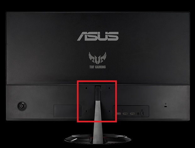 ASUS VG249Q1Rの背面VESAマウント